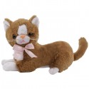 Brązowy Pluszowy kot Flico z kokardą Beppe