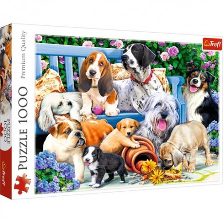Puzzle Psy w ogrodzie 1000 Trefl