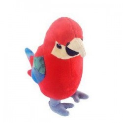 Papuga czerwona z dźwiękiem Beppe