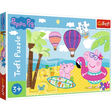 Puzzle dla dzieci Świnka Peppa na wakacjach Trefl