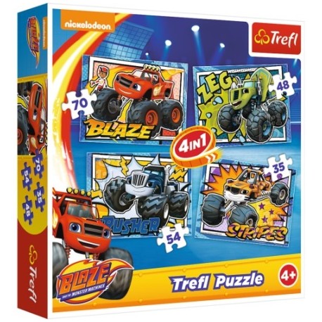 Puzzle Blaze i jego przyjaciele 4w1 Trefl