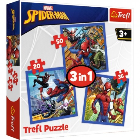 Puzzle Spiderman Pajecza siła 3w1 Trefl