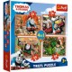 Puzzle Tomek Podróże po świecie 4w1 Trefl