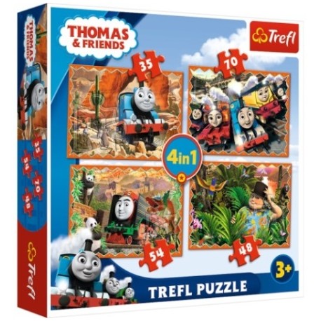 Puzzle Tomek Podróże po świecie 4w1 Trefl
