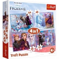 Puzzle Frozen 2 Podróż w nieznane 4w1 Trefl