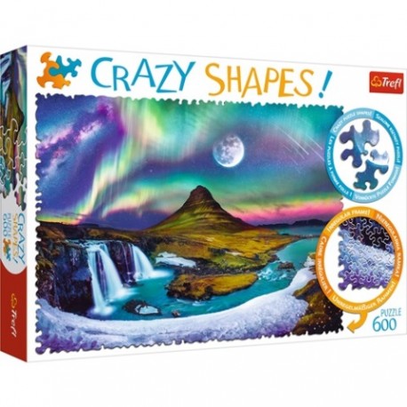 Puzzle Crazy Shapes Zorza nad Islandią Trefl