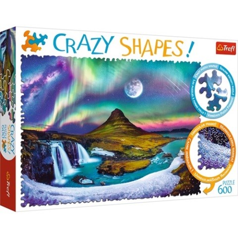 Puzzle Crazy Shapes Zorza nad Islandią Trefl - Little Big Shop